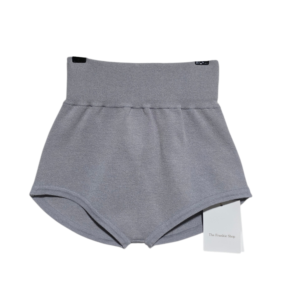 The Frankie Shop Veronica Mini Knit Shorts in Grey Size Small NWT